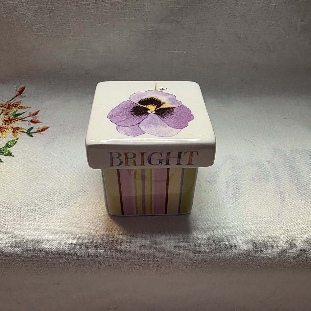 Vintage Miniature Trinket Box In Porcelain from Hallmark